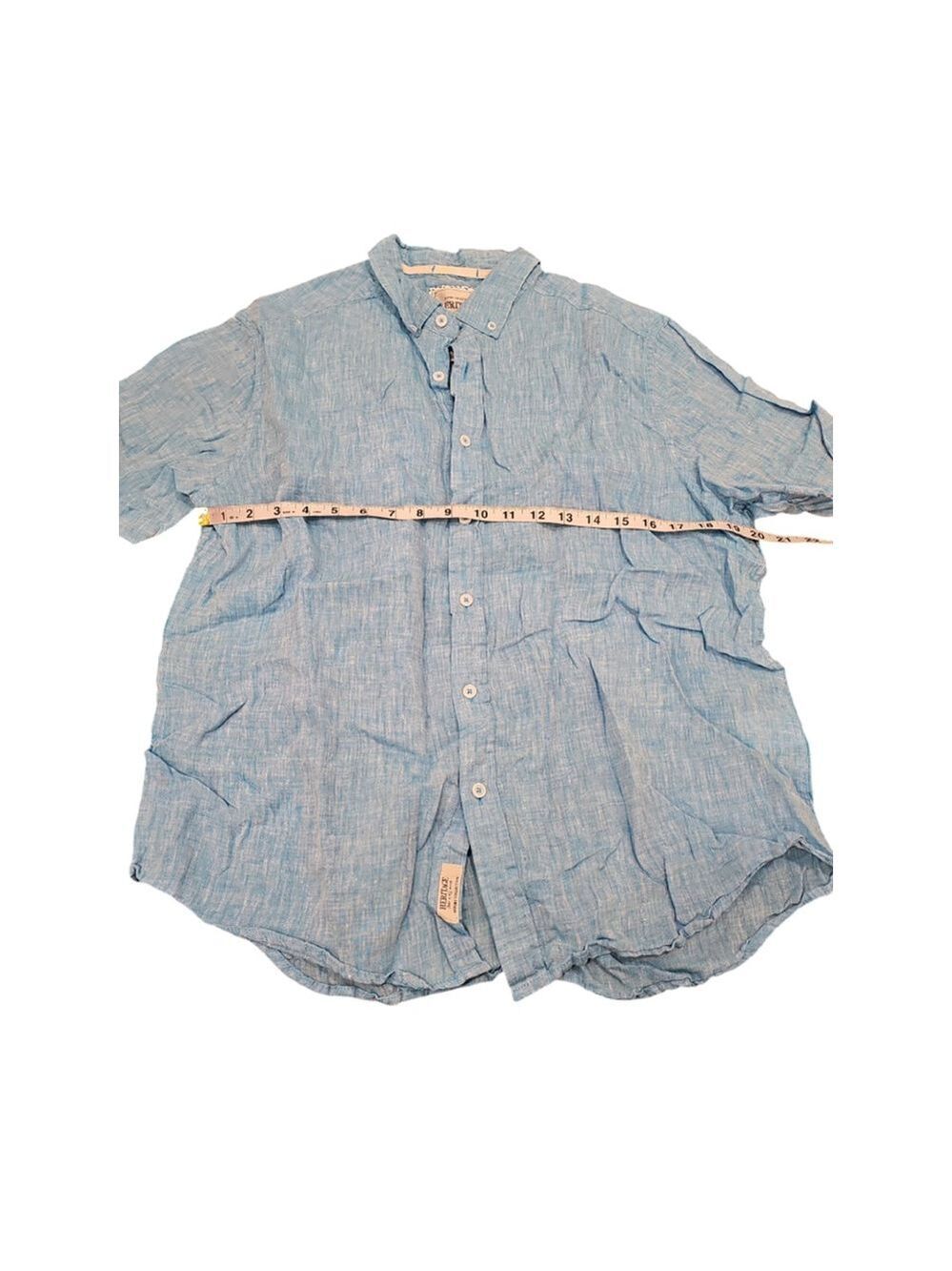 NWOT Heritage Report Collection Short Sleeve Linen Shirt Sz XL - Picture 4 of 8